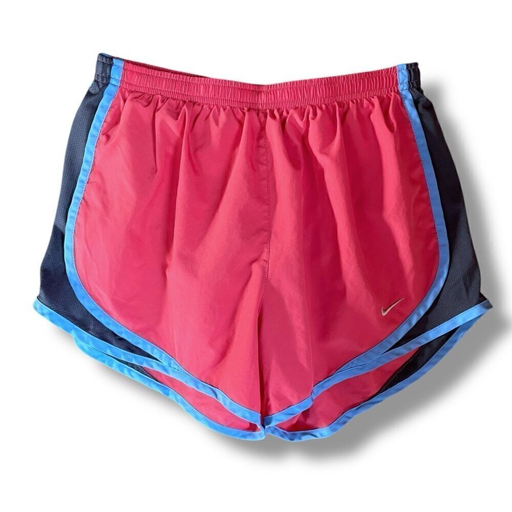 Nike Dri Fit Womens Tempo Running Shorts Sz Small Pink Blue Athletic Gym Workout